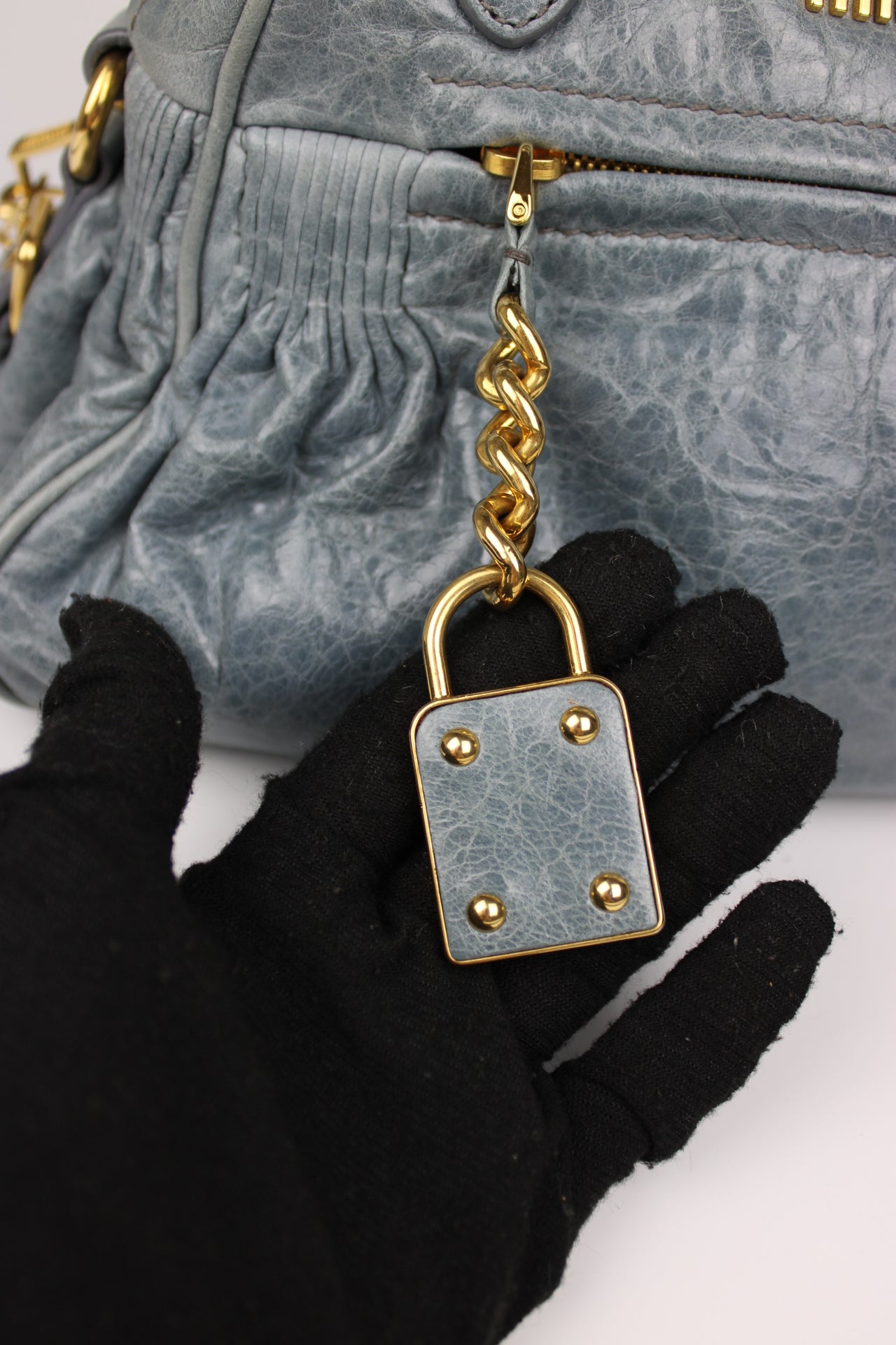 Miu Miu Nappa Charm Leather Bag 2009