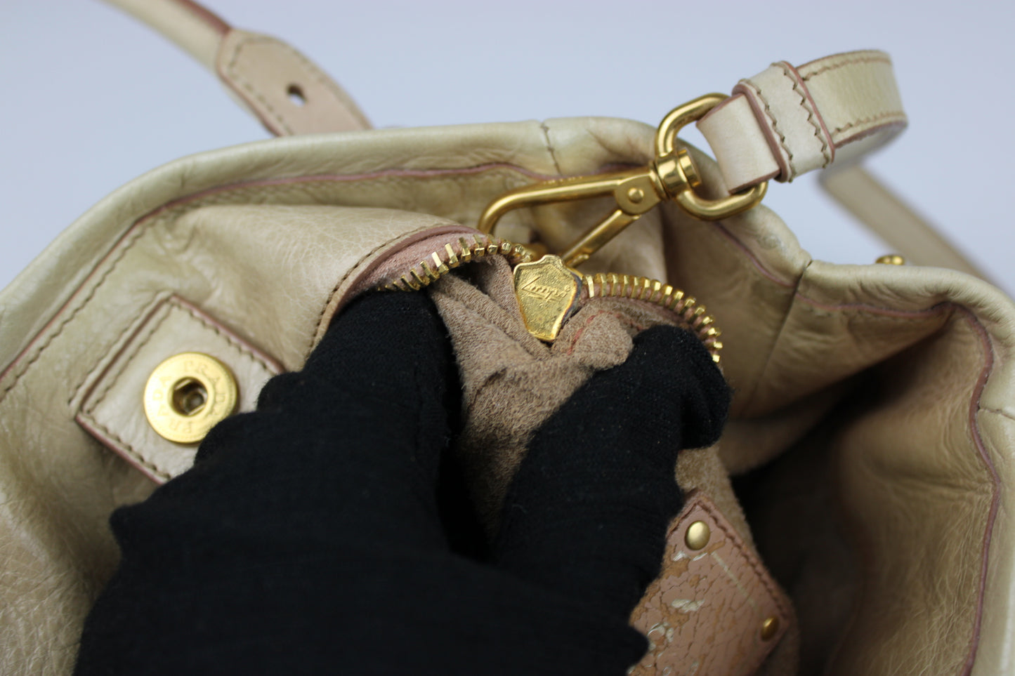 Prada Vitello Shine 2-Way Bow Bag