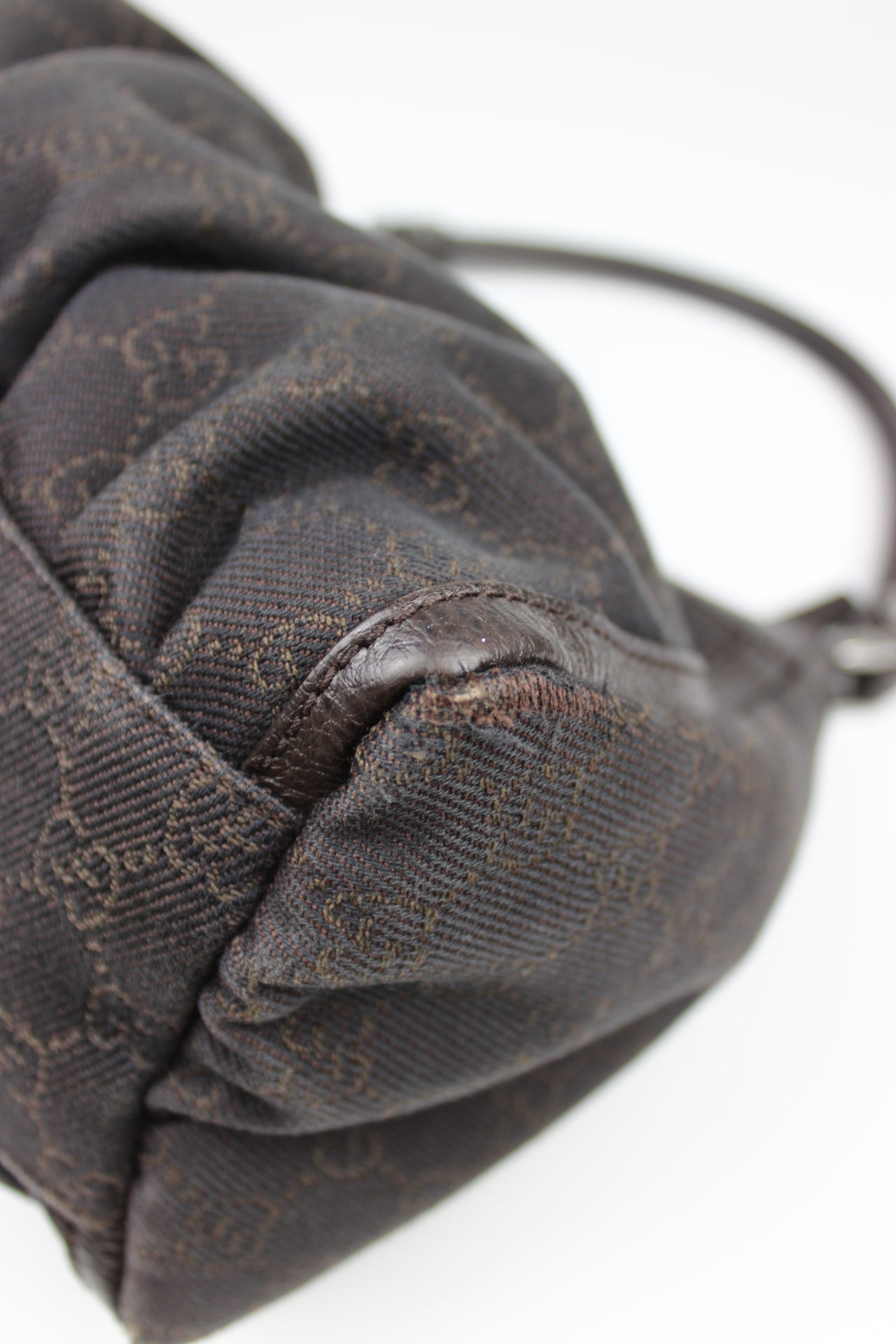 Gucci Monogram Abbey Denim Bag