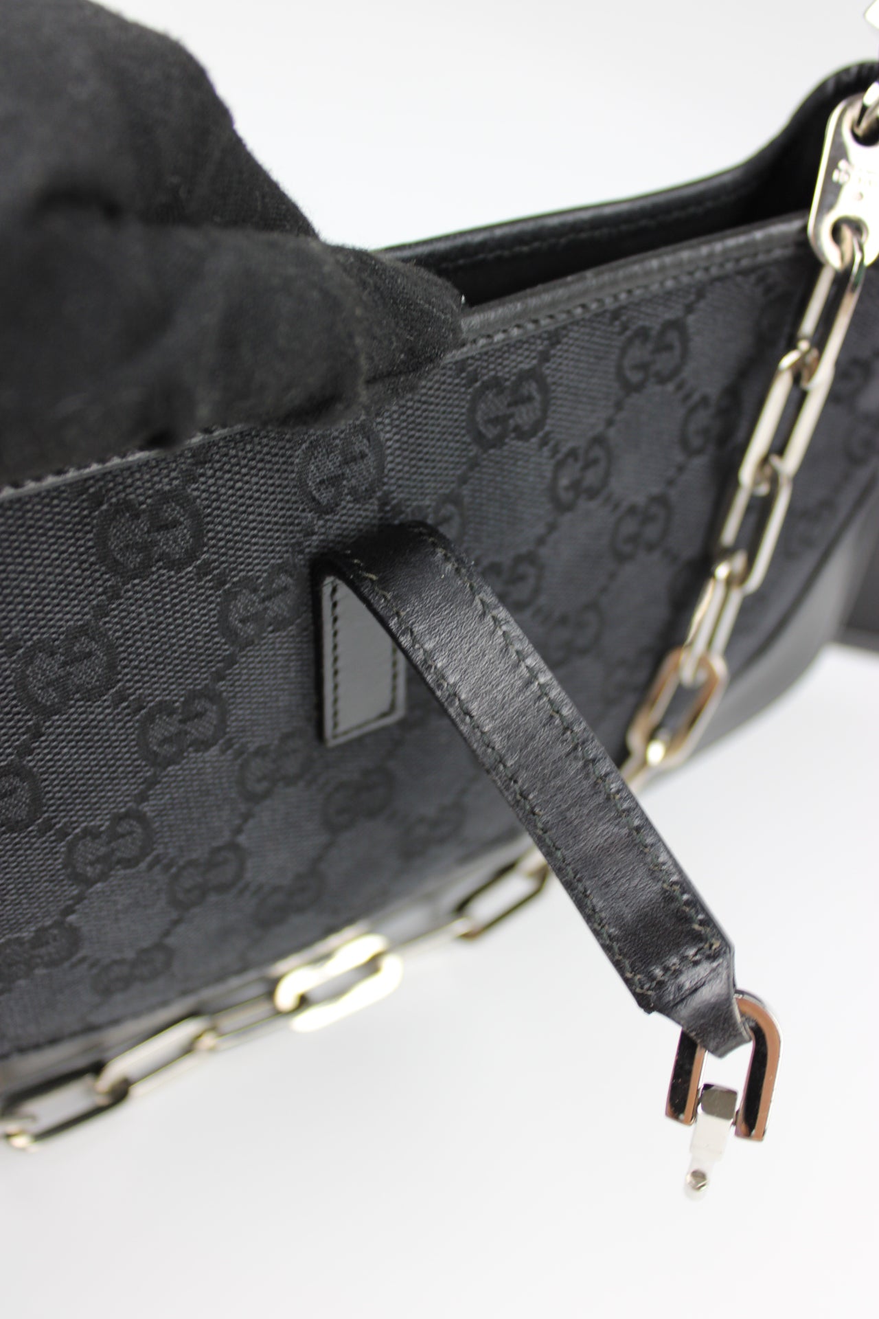Gucci Monogram Chain Strap Mini Jackie Bag (Restored)
