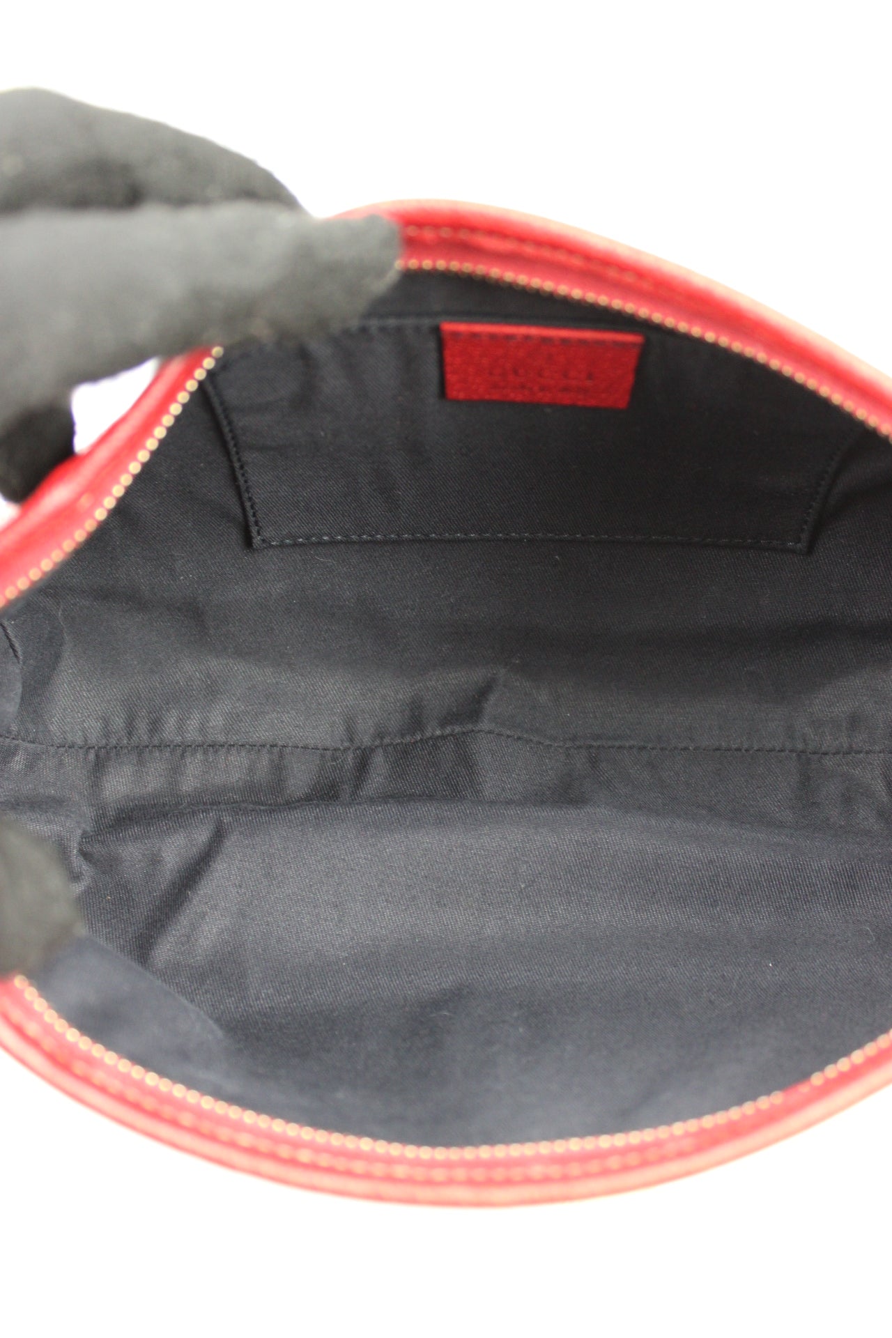 Gucci Abbey Leather Pochette Bag