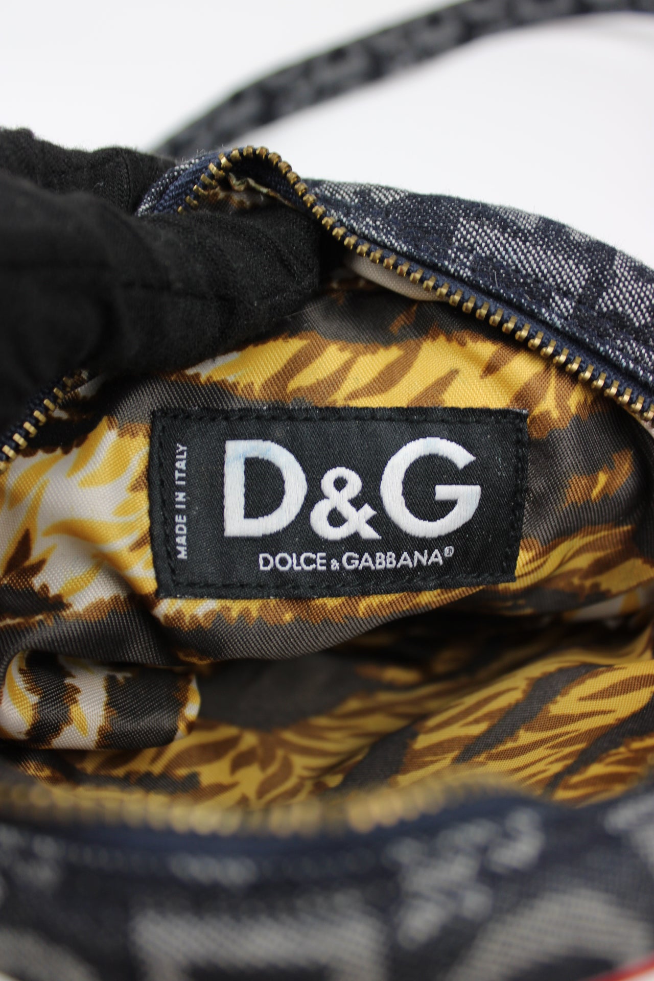 Dolce & Gabbana Monogram Denim Cross Body Bag