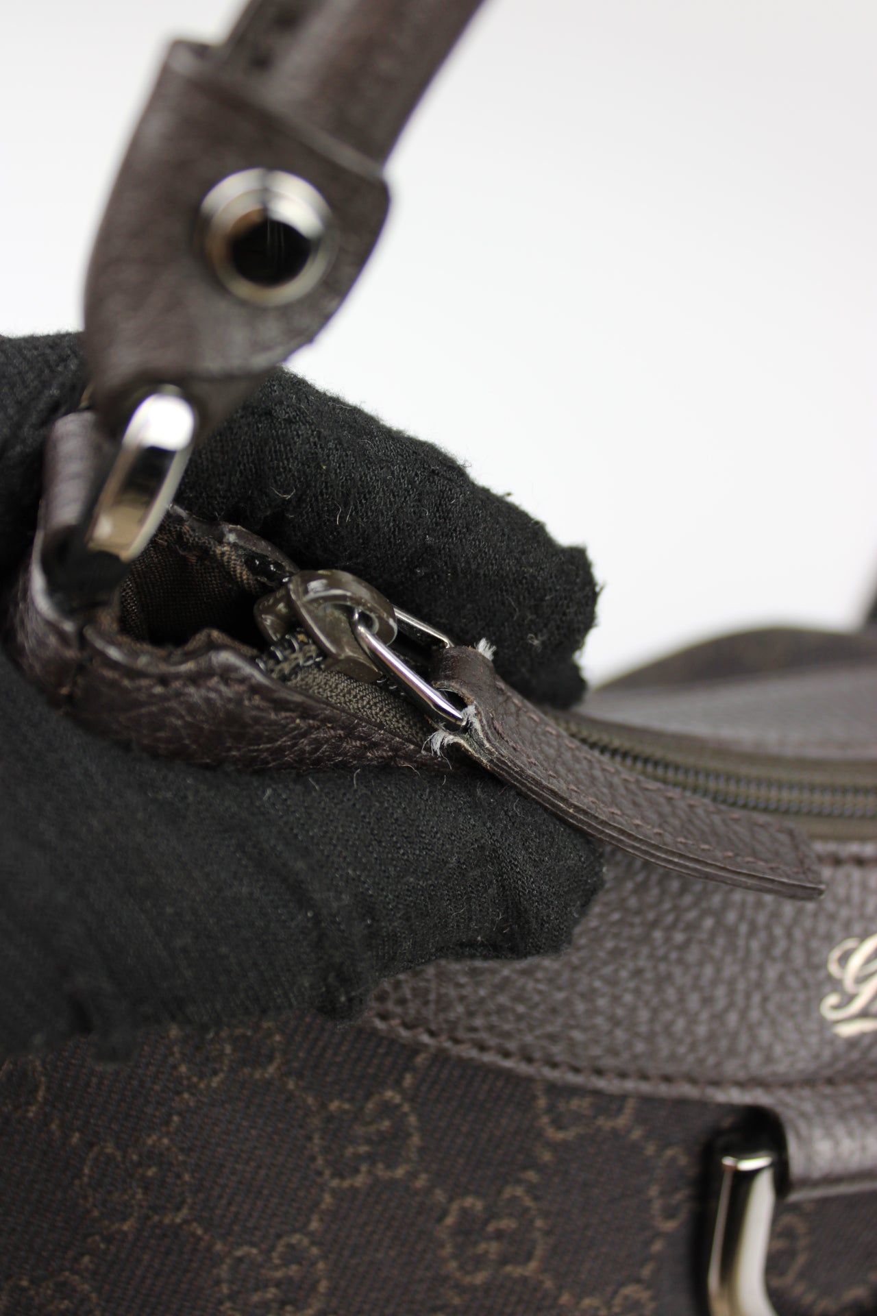 Gucci Monogram Abbey Denim Bag