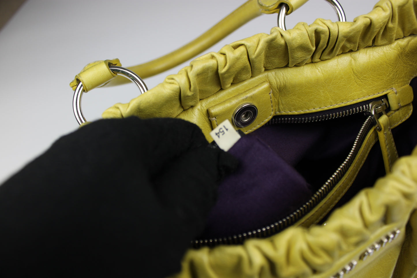 Miu Miu Yellow Vitello 2-Way Bag