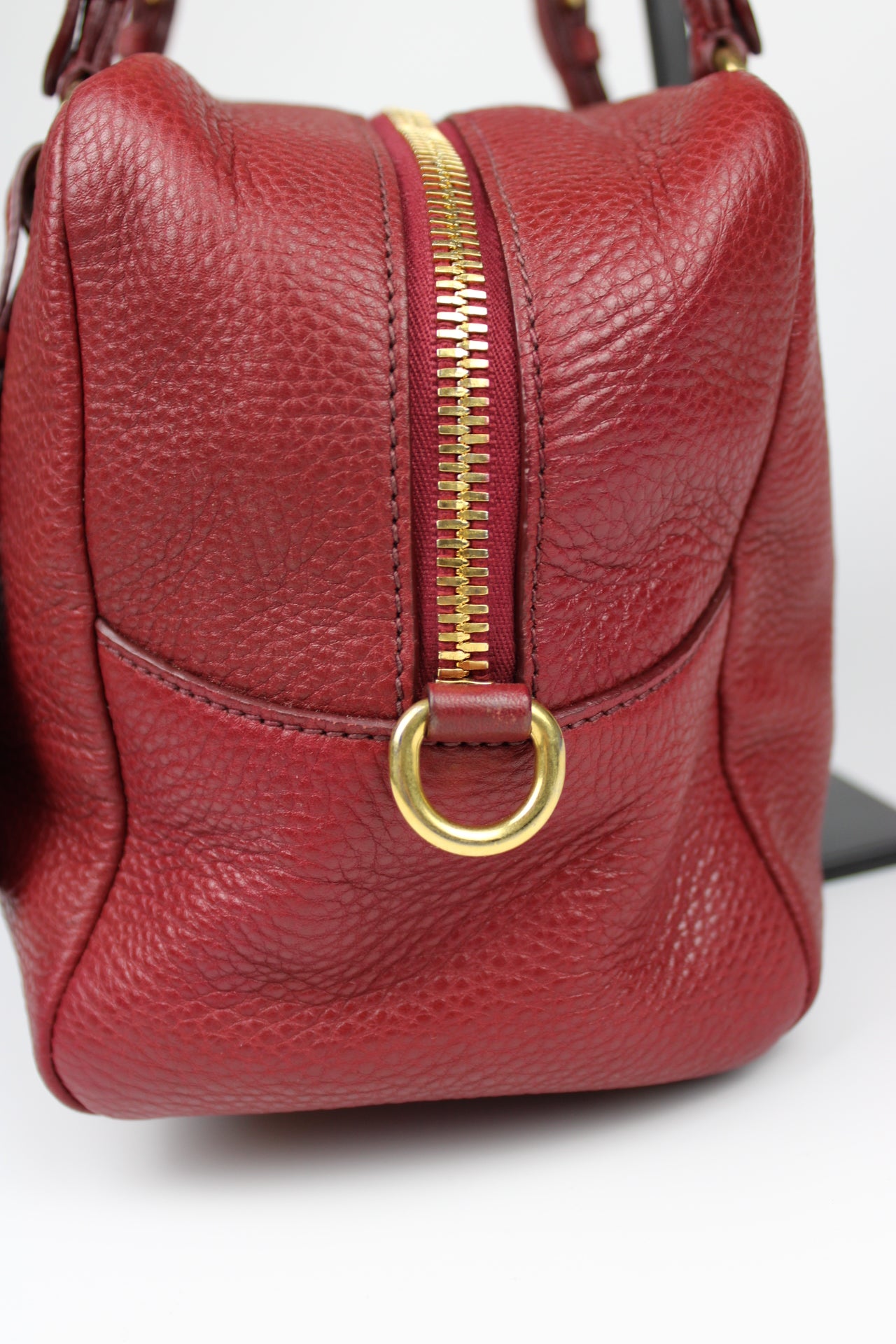 Prada Vit Daino Bauletto Leather Bag