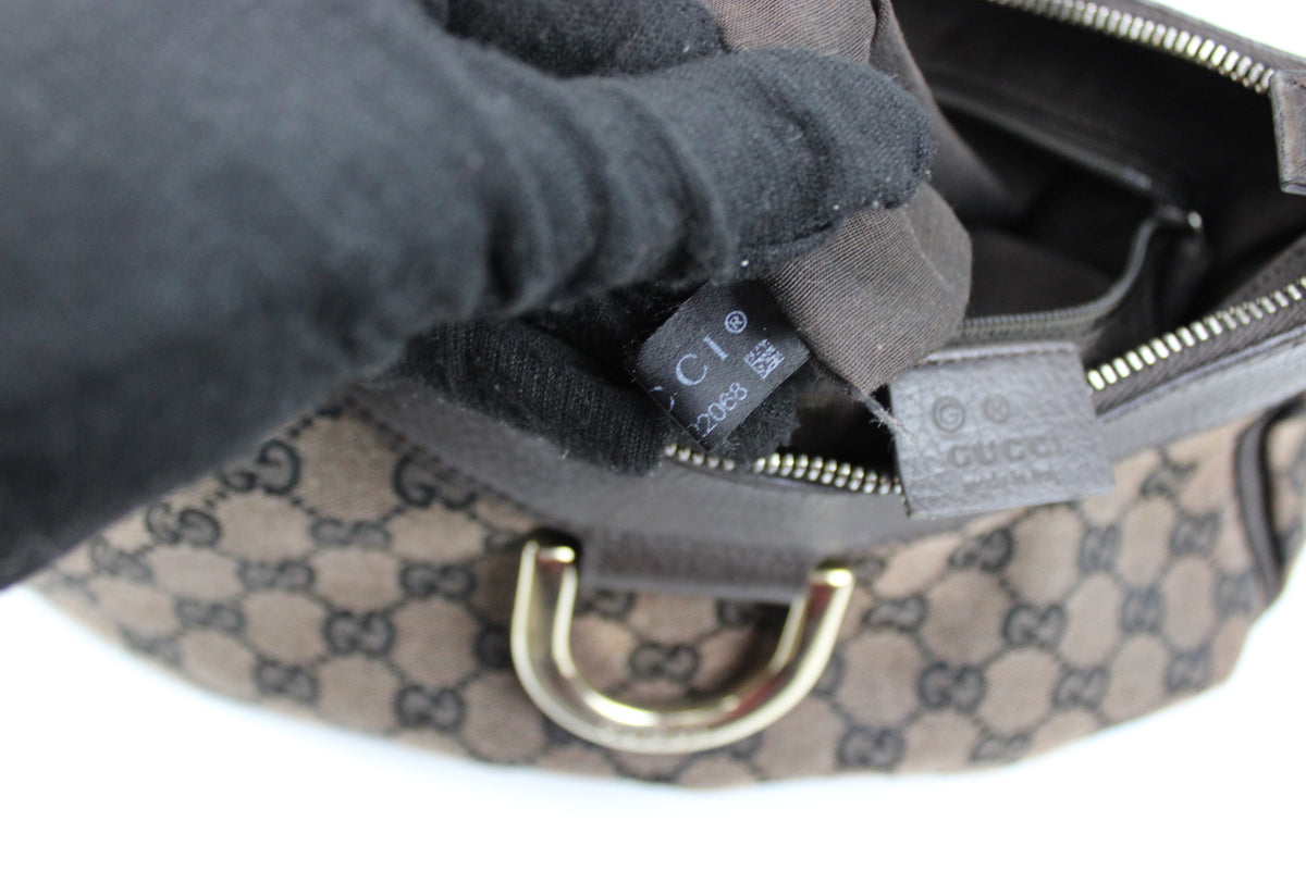 Pre-owned Gucci Monogram Denim Abbey Bag