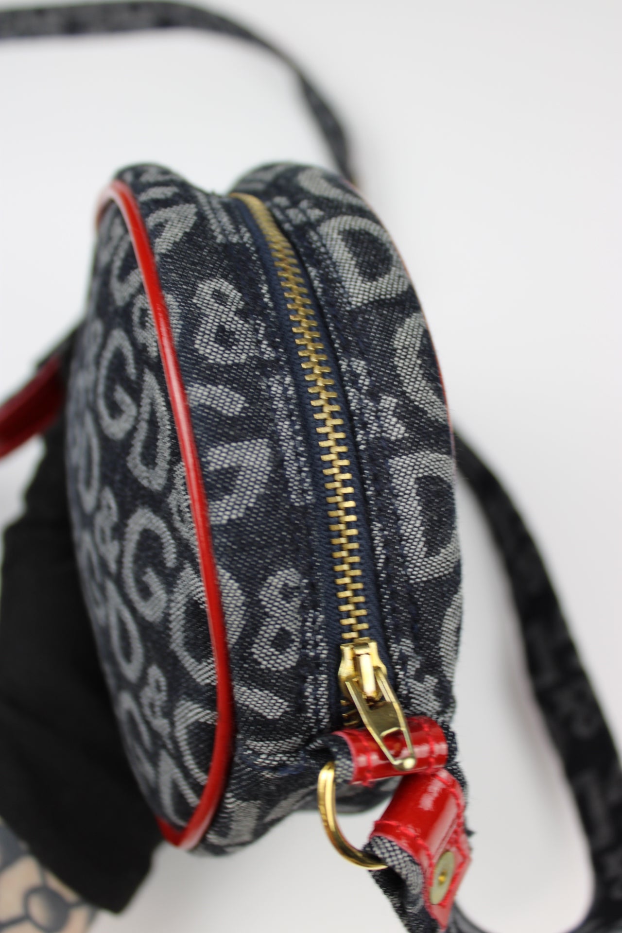 Dolce & Gabbana Monogram Denim Cross Body Bag