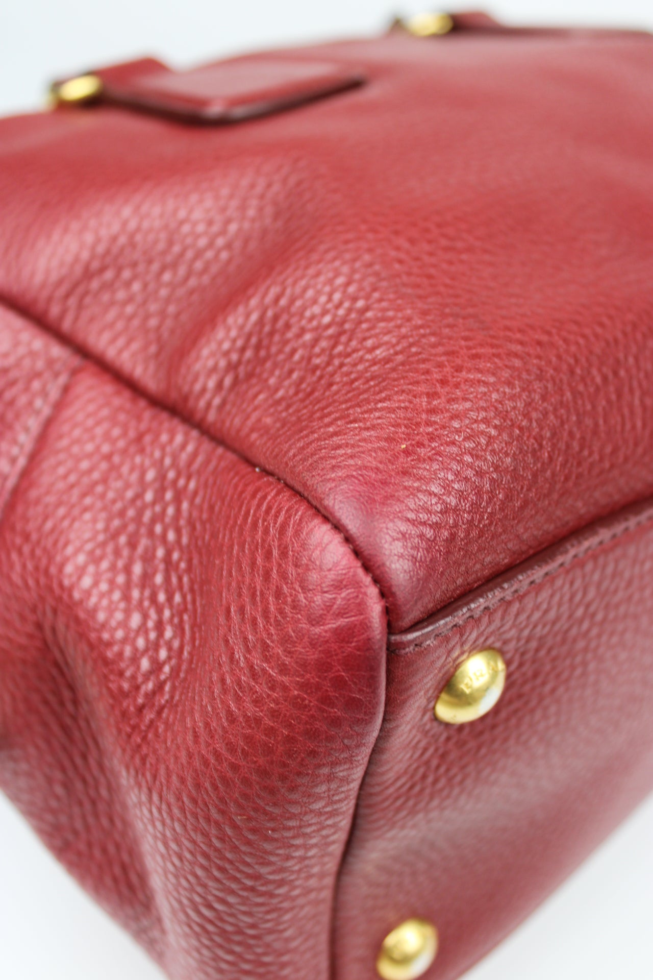 Prada Vit Daino Bauletto Leather Bag