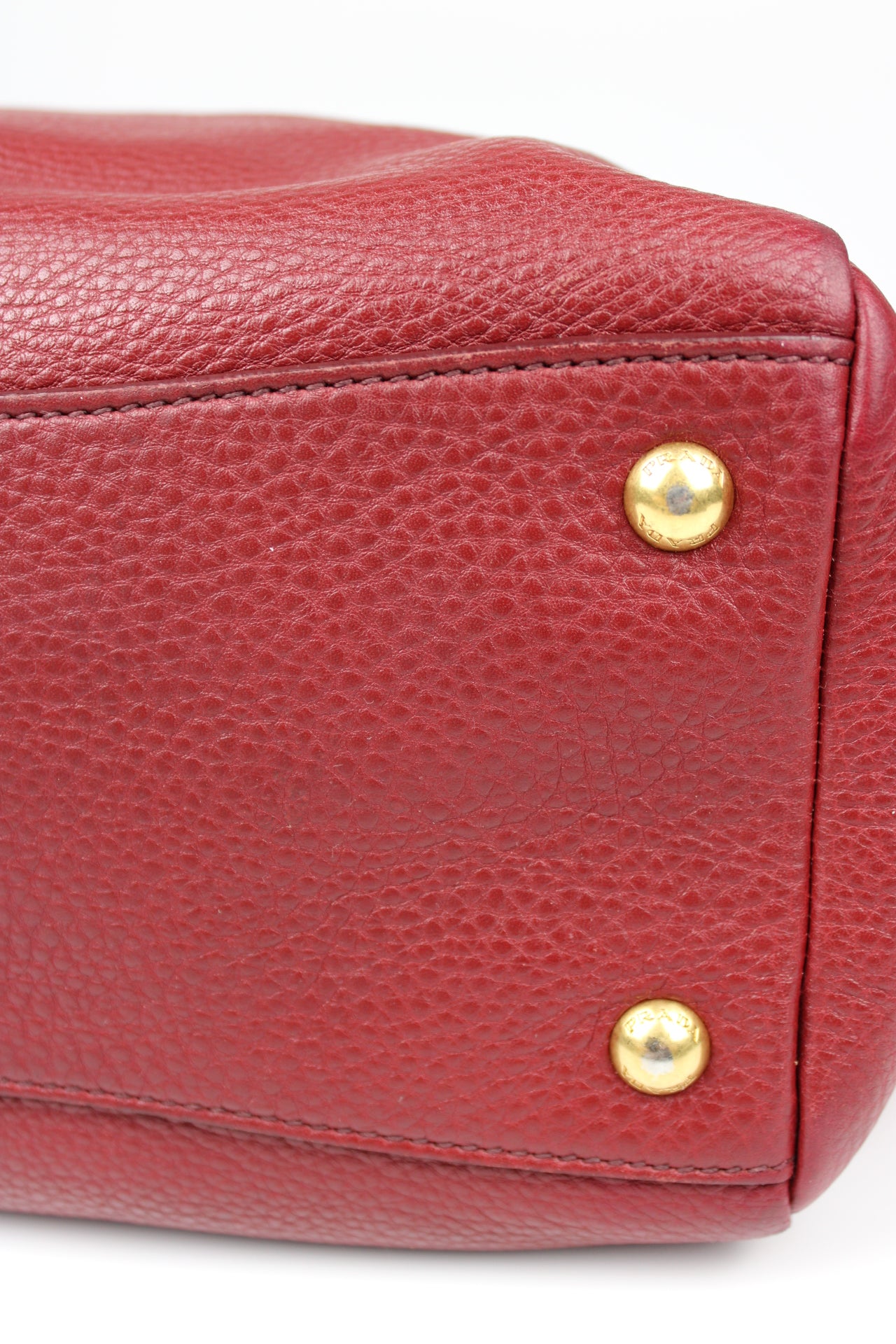 Prada Vit Daino Bauletto Leather Bag
