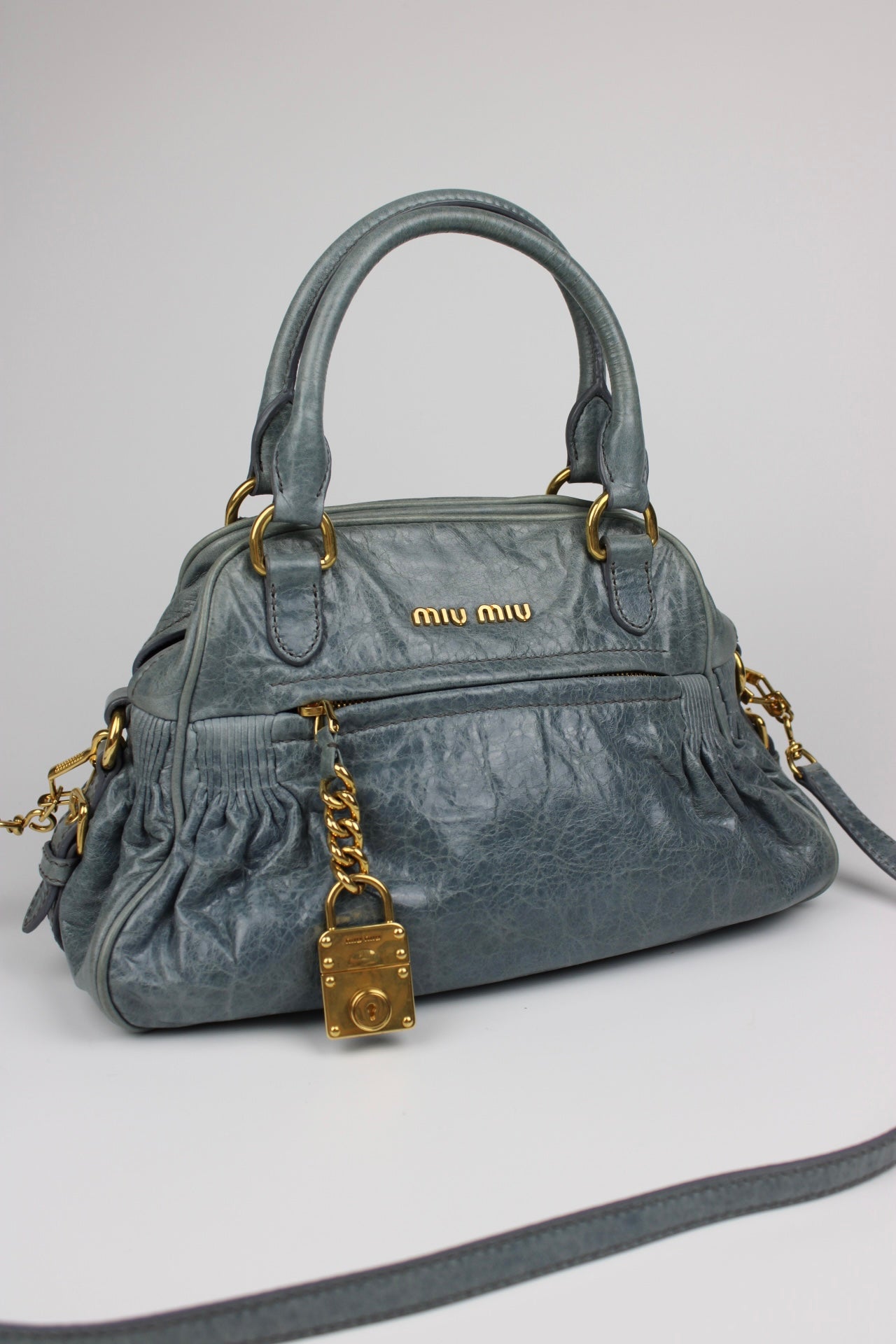 Miu Miu Nappa Charm Leather Bag 2009