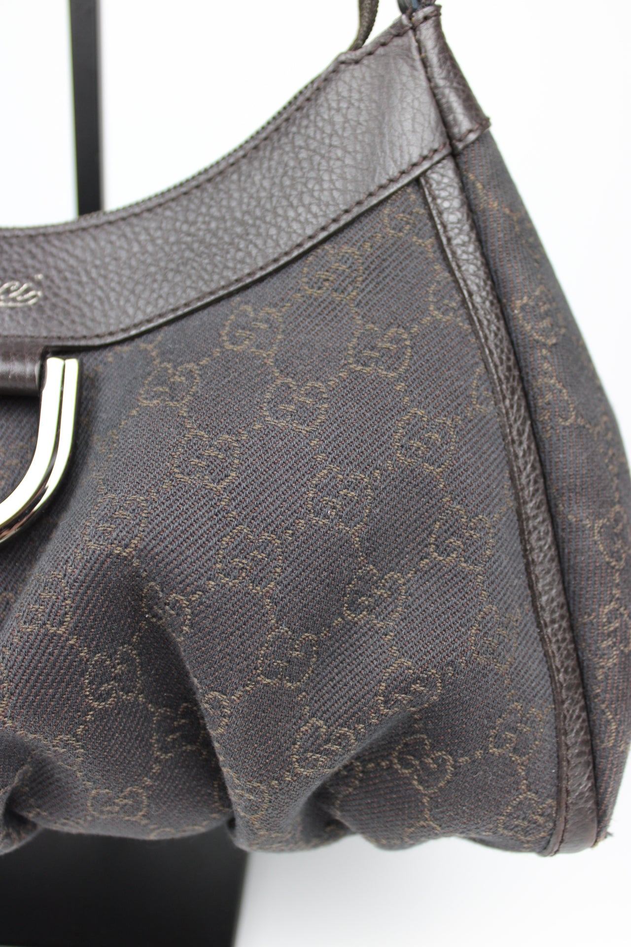 Gucci Monogram Abbey Denim Bag