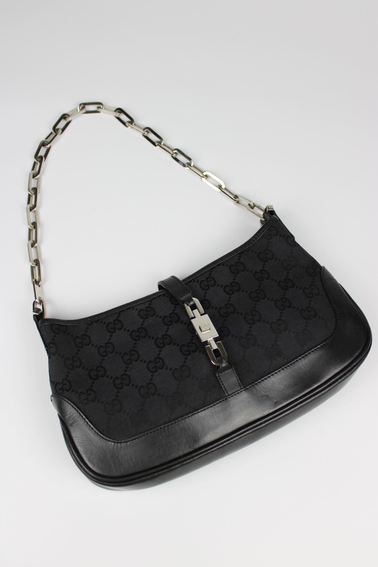 Gucci Monogram Chain Strap Mini Jackie Bag (Restored)