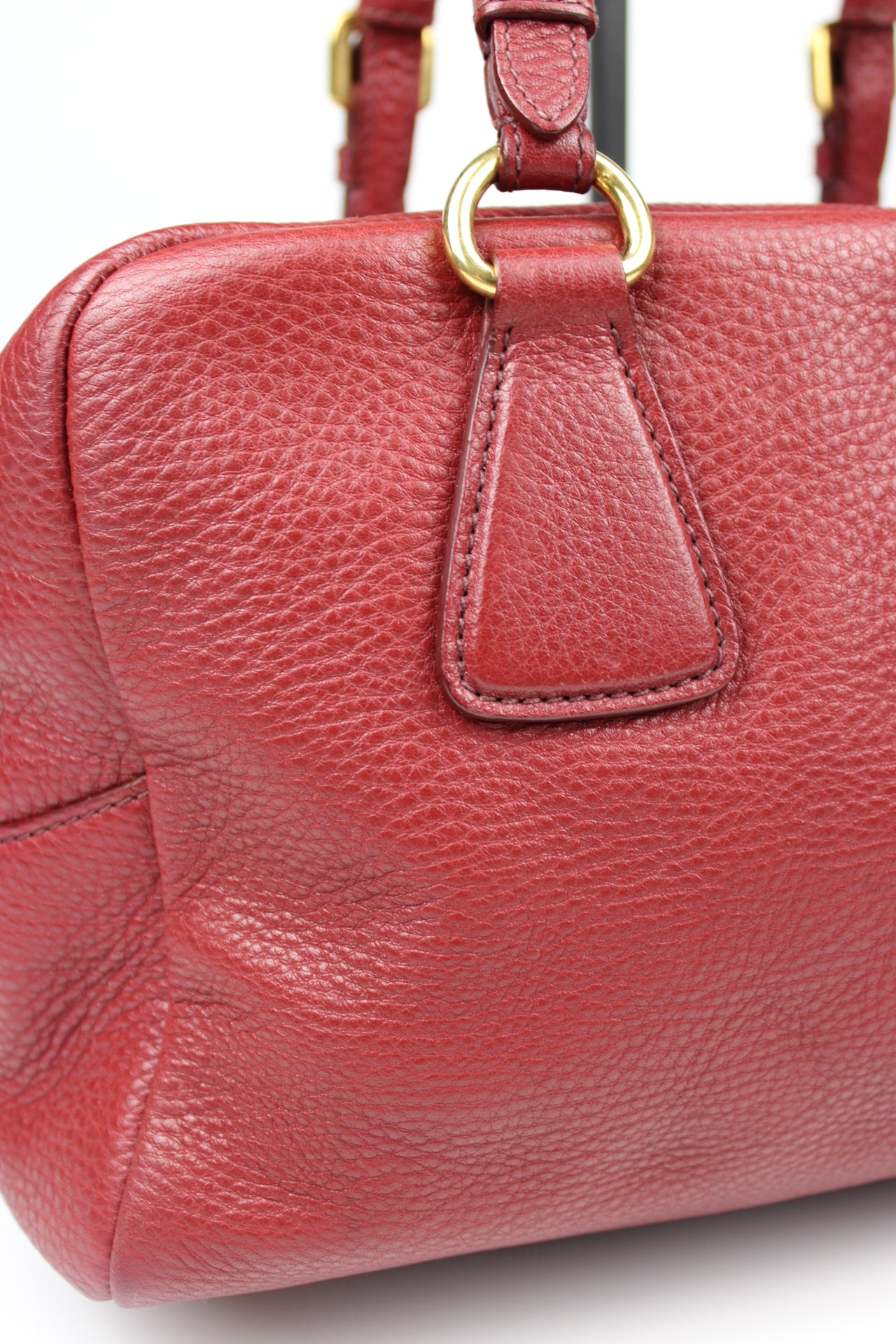 Prada Vit Daino Bauletto Leather Bag