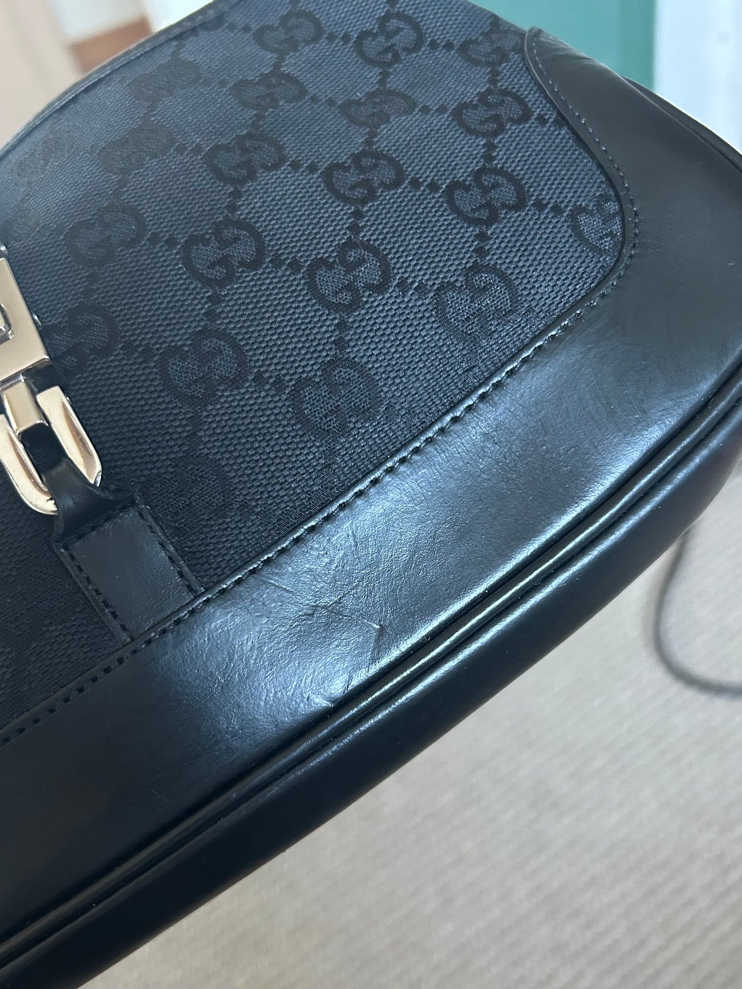 Gucci Monogram Chain Strap Mini Jackie Bag (Restored)
