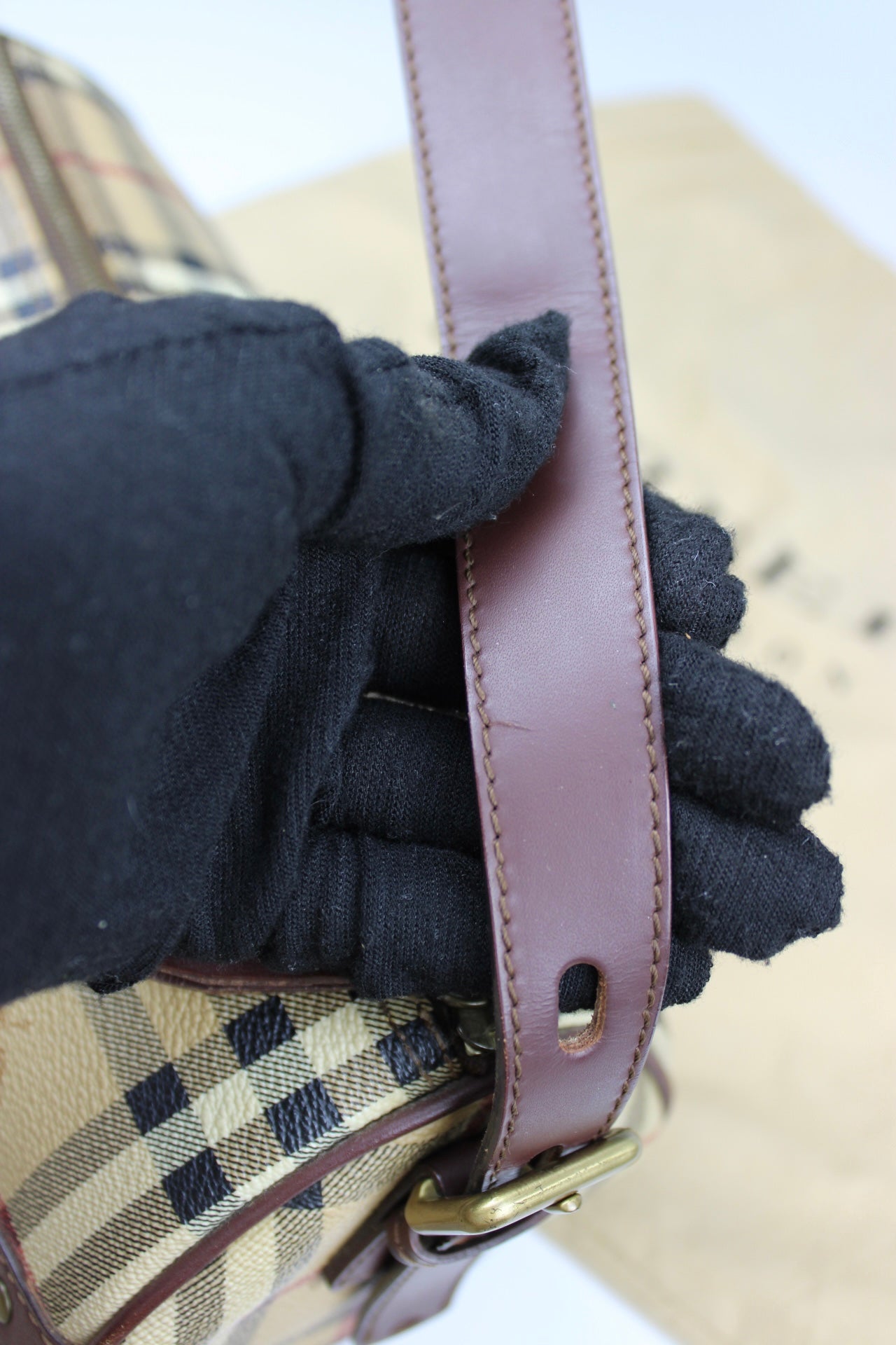 Burberry Haymarket Shoulder Bag 2005