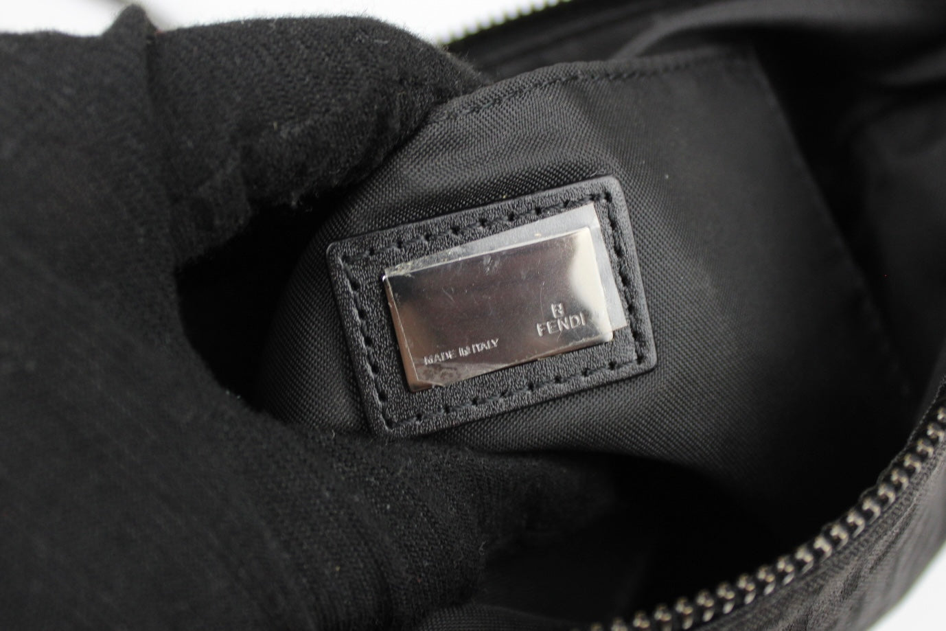 Fendi Zucchino Black Cross Body Bag