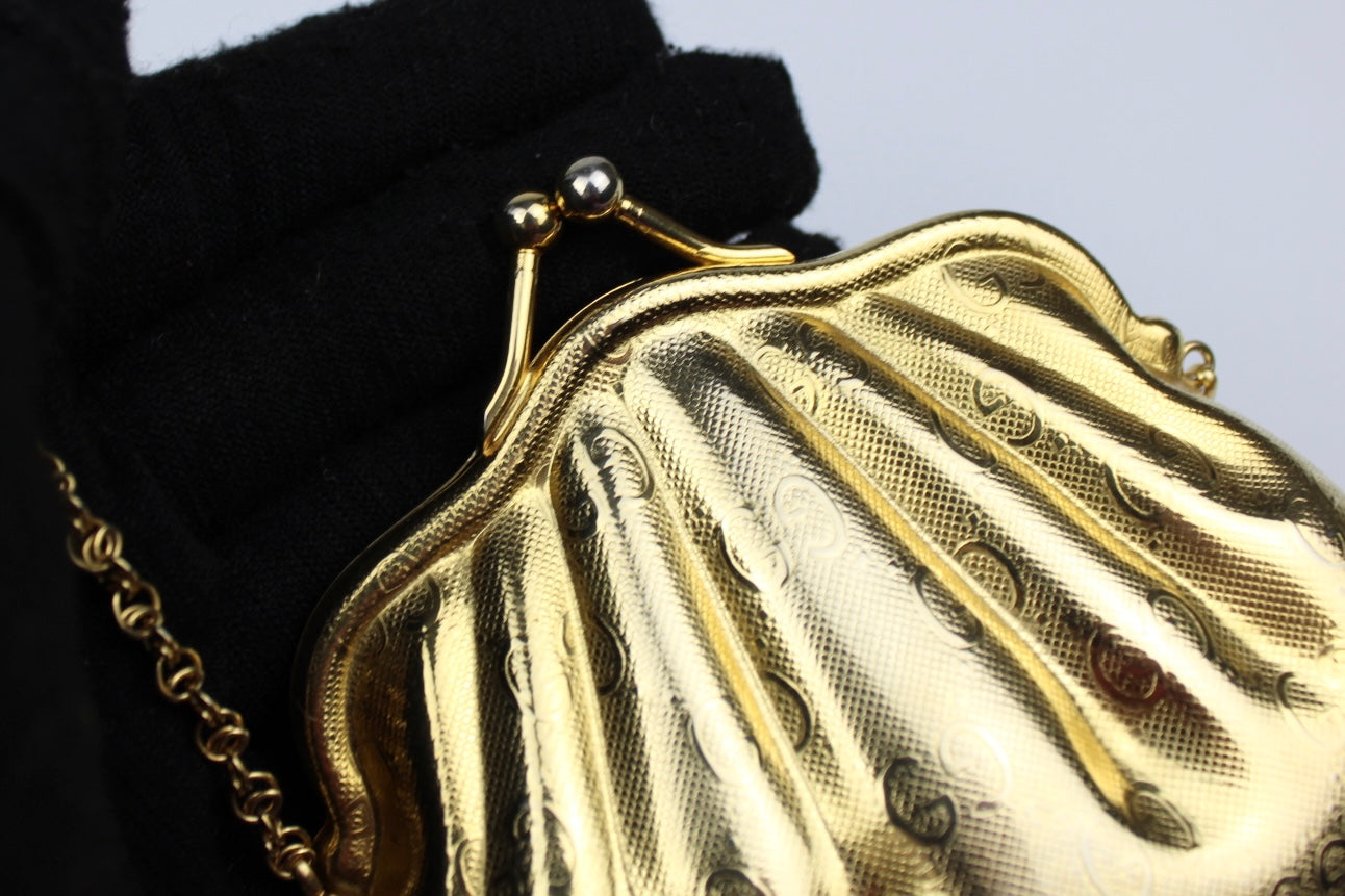 Gucci Monogram Shell Cross Body Micro Bag 1980s