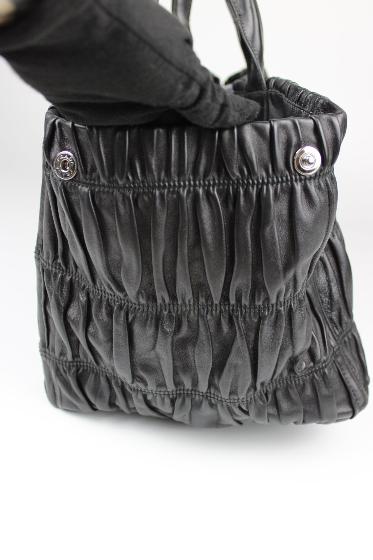 Prada Gaufre Nappa Leather Hobo Tote Bag