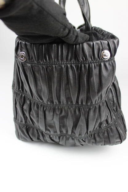 Prada Gaufre Nappa Leather Hobo Tote Bag