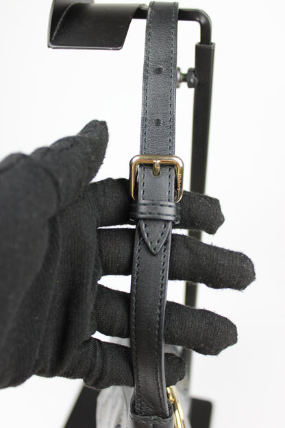 Gucci Monogram Charm Patent Pochette Bag
