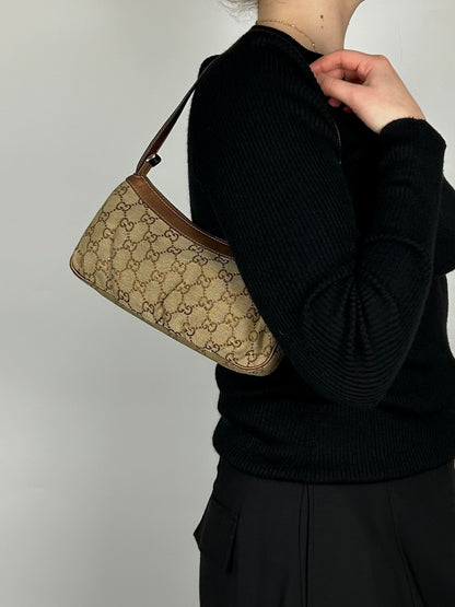 Gucci Monogram Pleated Charmy Pochette