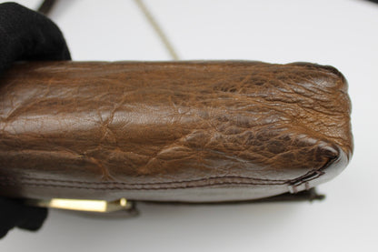 Fendi Leather 2-Way Chain Strap Baguette Bag