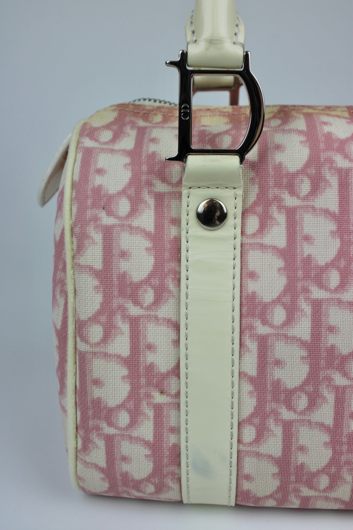 Pre-owned Dior Monogram Pink Mini Boston Bag 2004