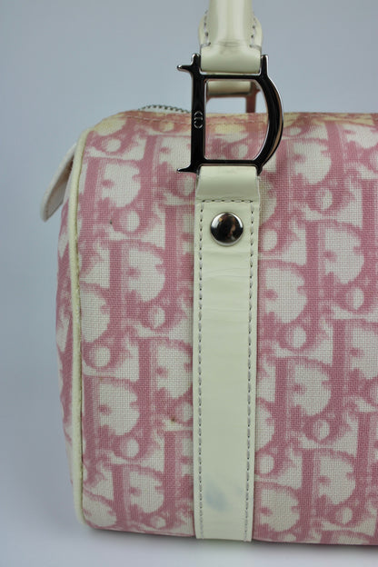 Pre-owned Dior Monogram Pink Mini Boston Bag 2004