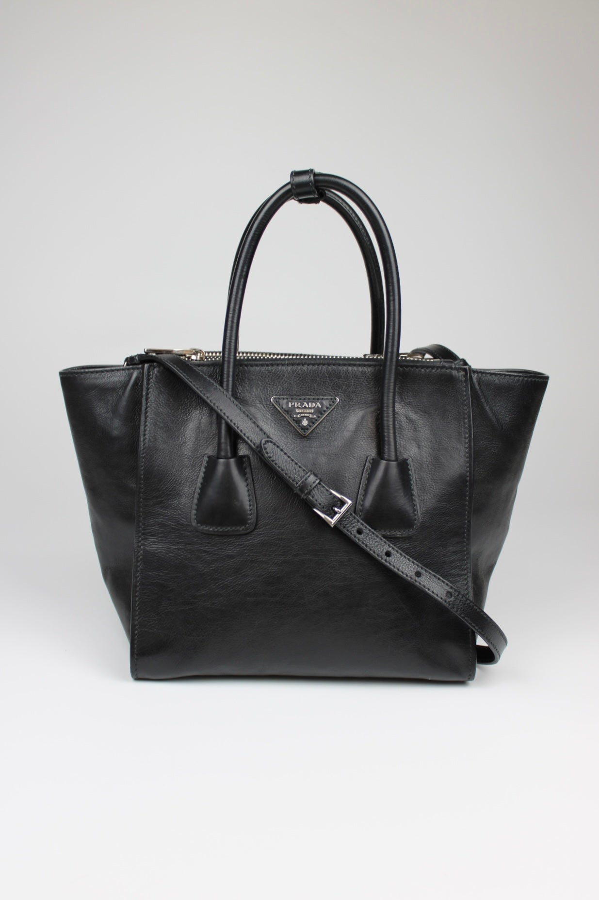 Prada Calfskin Leather Tote 2-Way Bag 2013