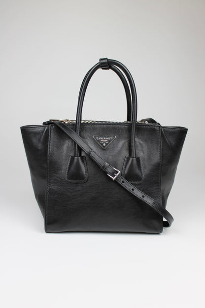 Prada Calfskin Leather Tote 2-Way Bag 2013