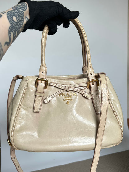 Prada Vitello Shine 2-Way Bow Bag