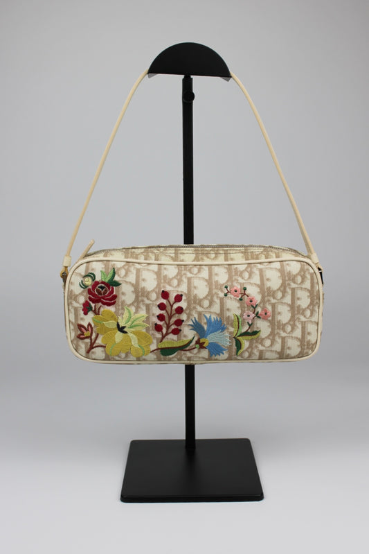 Dior Monogram Embroidered Pochette Bag 2005