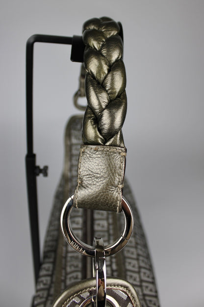Fendi Zucchino Hobo Shoulder Bag