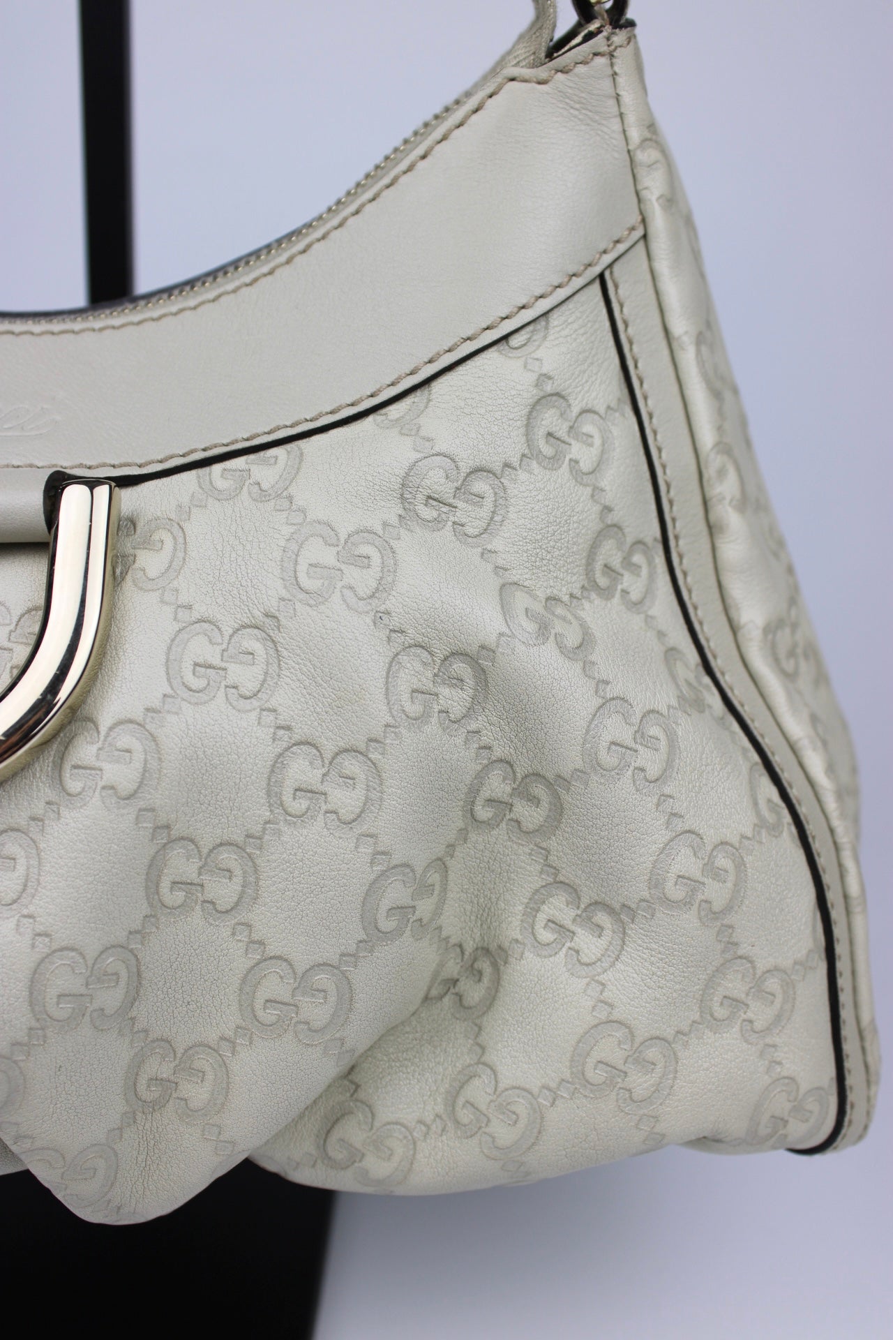 Gucci Monogram Abbey Leather Bag