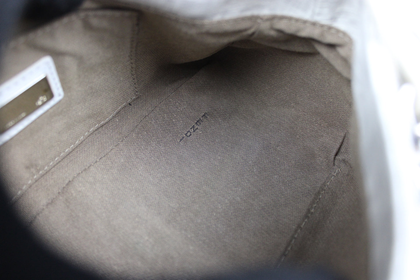 Fendi Zucchino Chain Strap Mini Baguette Bag