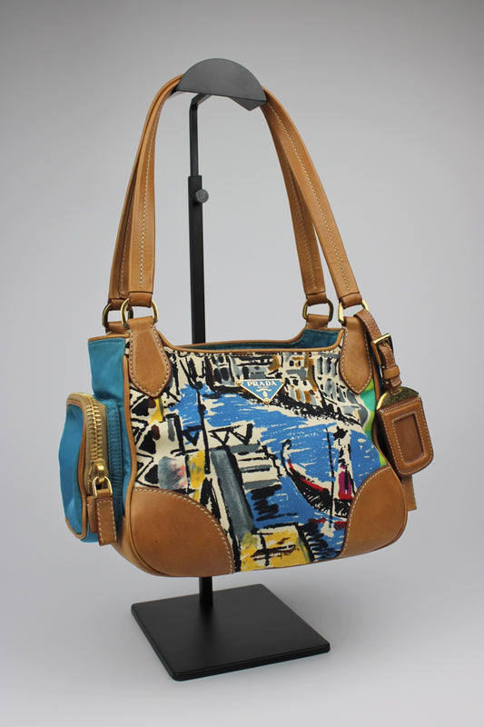 Prada Venice Painting Hobo Bag