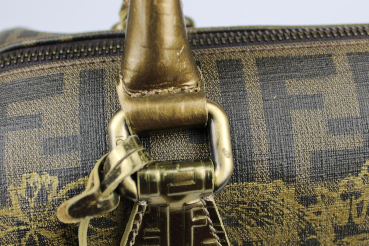 Fendi Zucca Spalmati Palazzo Print Boston Bag 2007