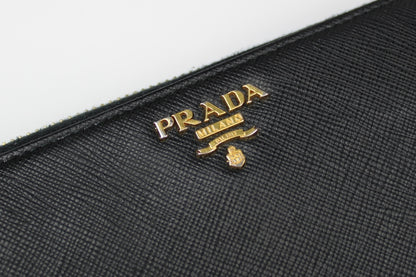 Prada Saffiano Leather Zip Around Long Wallet 2017 (With Receipt)