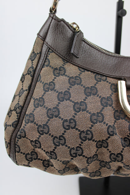 Pre-owned Gucci Monogram Denim Abbey Bag