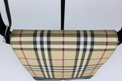 Pre-owned Burberry Nova Check Messenger Bag 2003
