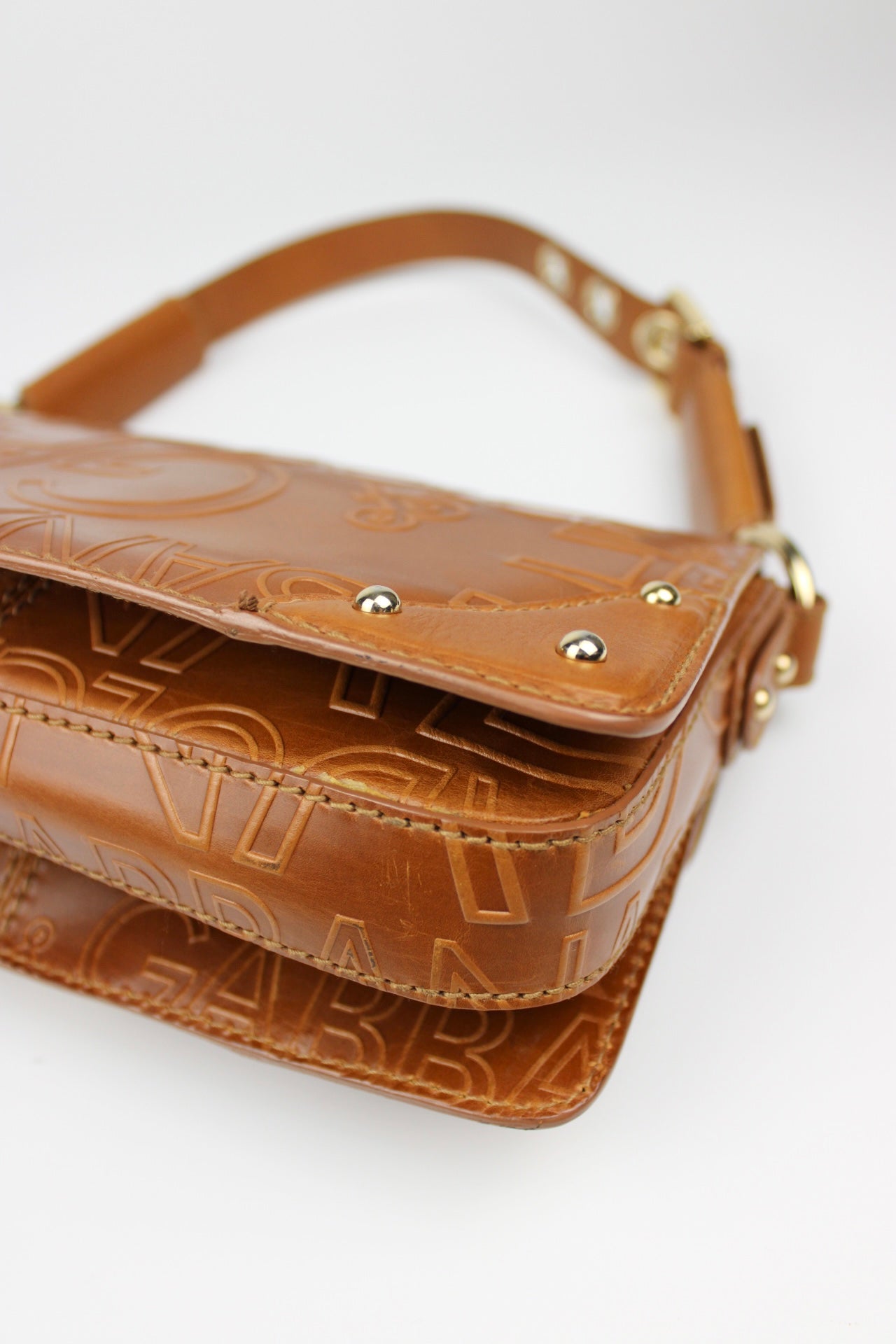 Dolce & Gabbana Leather Baguette Shoulder Bag