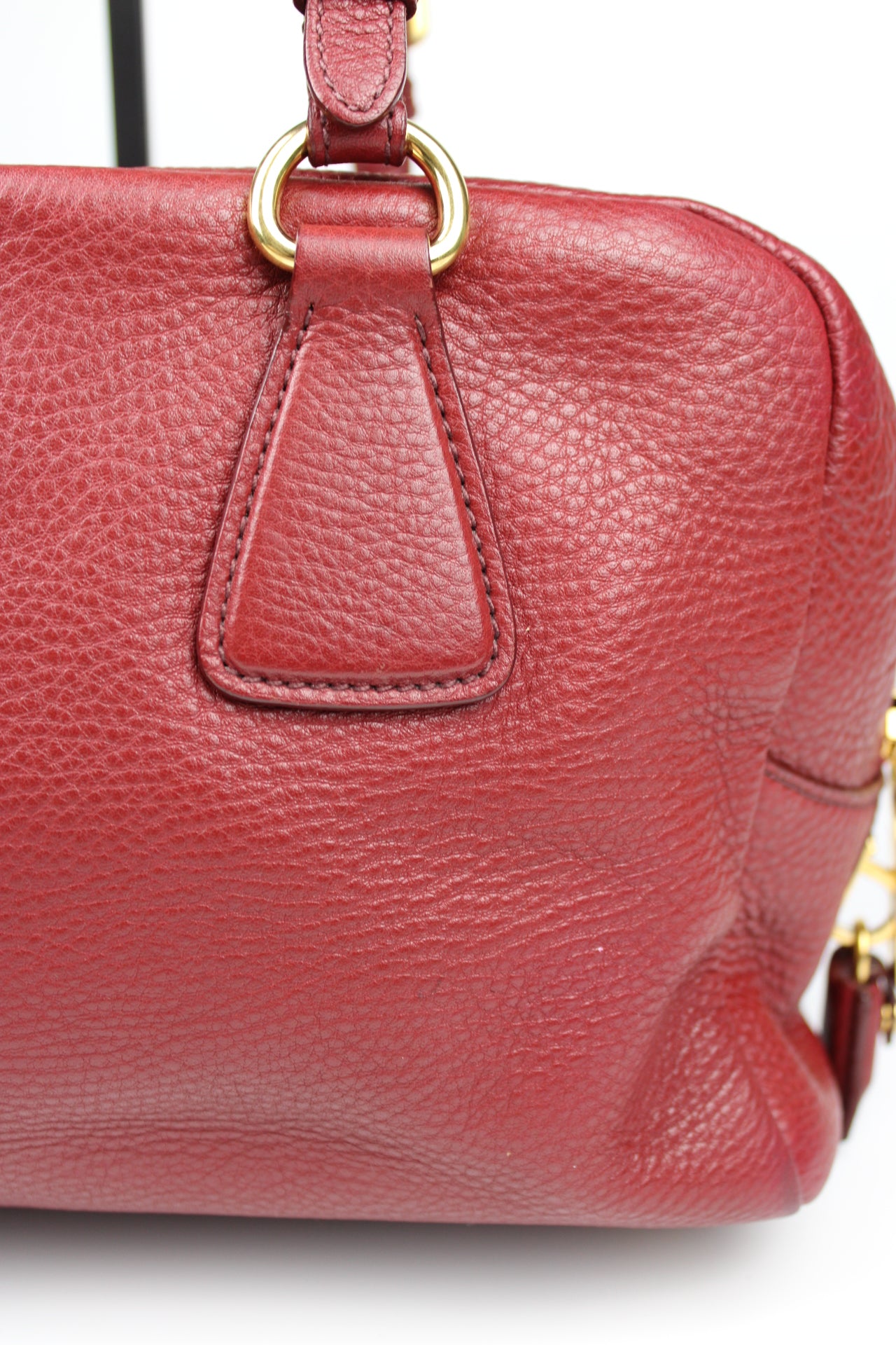 Prada Vit Daino Bauletto Leather Bag