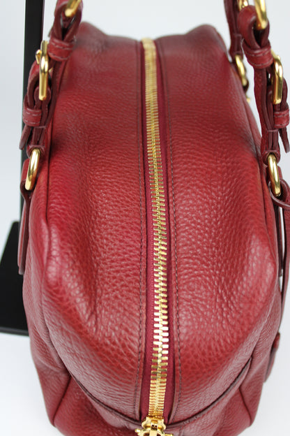Prada Vit Daino Bauletto Leather Bag