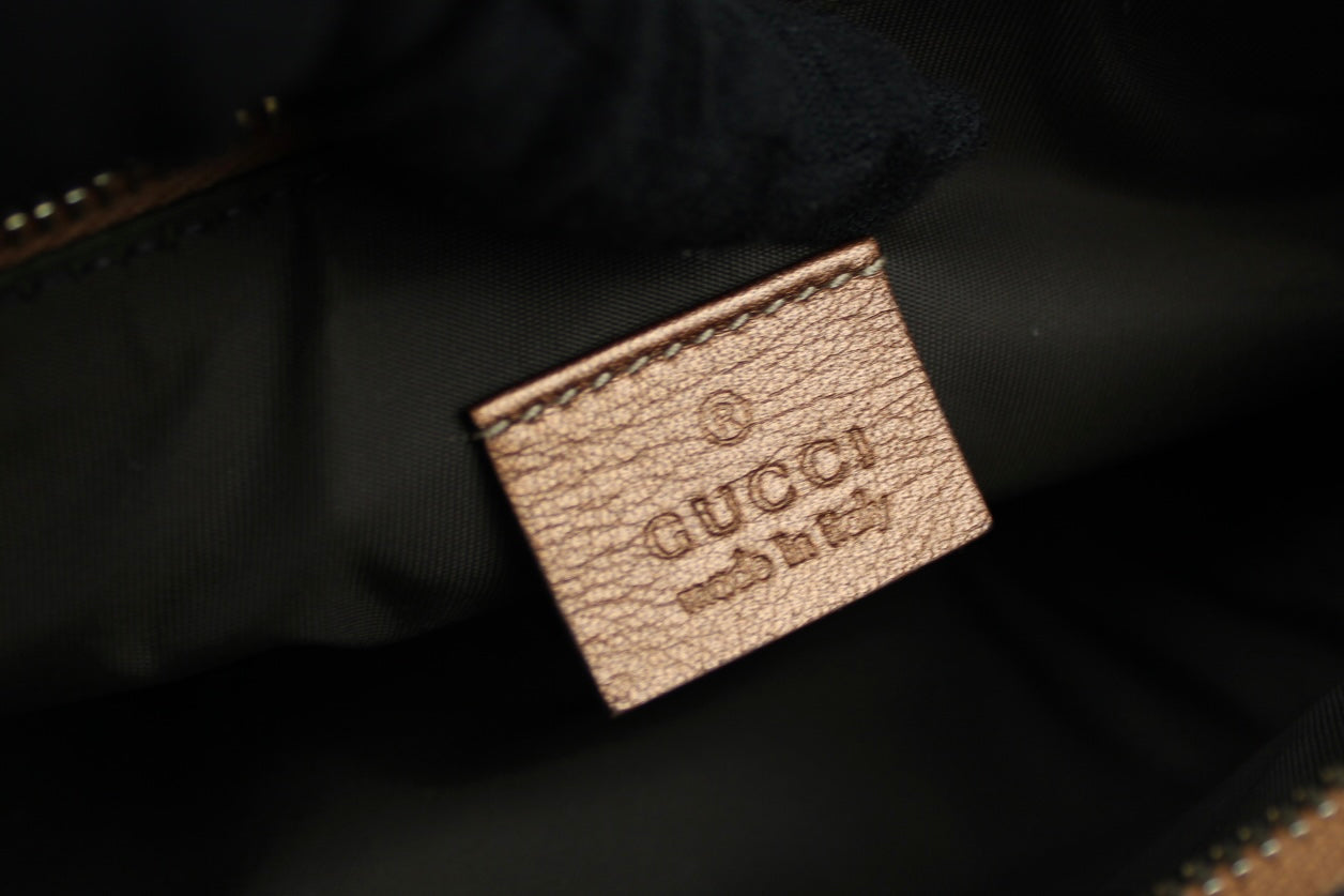 Gucci Monogram Pleated Charmy Pochette