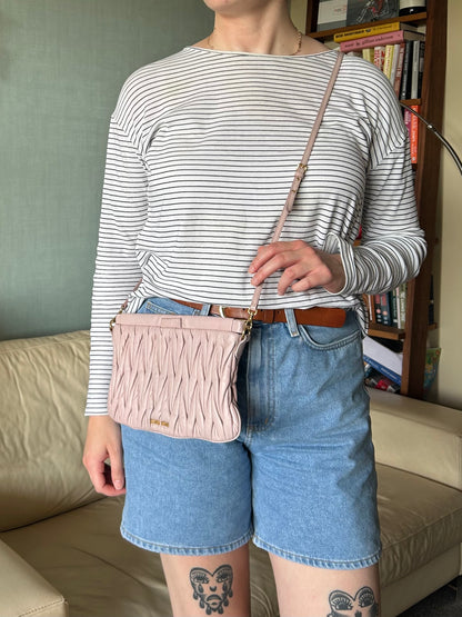 Miu Miu Matelasse Nappa Leather Frame Cross Body Bag