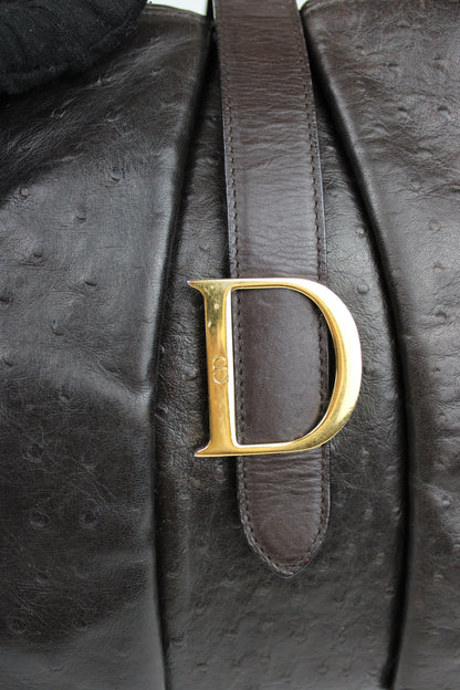 Dior Ostrich Leather Double Saddle Bag 2000