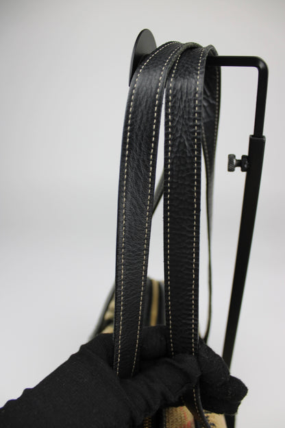 Burberry Nova Check Wool Shoulder Bag
