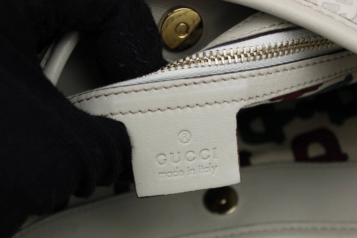 Pre-owned Gucci Monogram 85th Anniversary Leather Jackie Bag