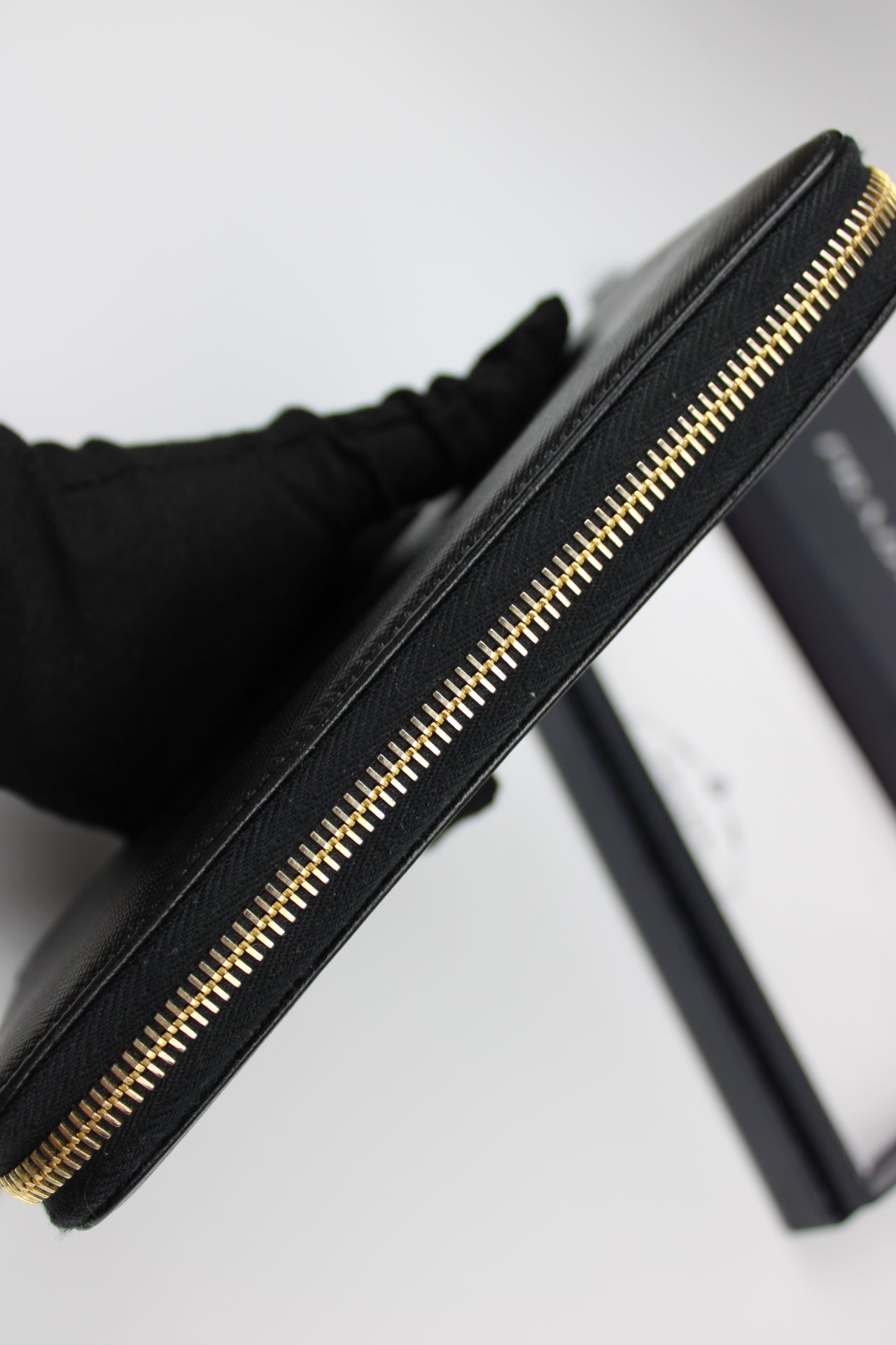 Prada Saffiano Leather Zip Around Long Wallet 2017 (With Receipt)