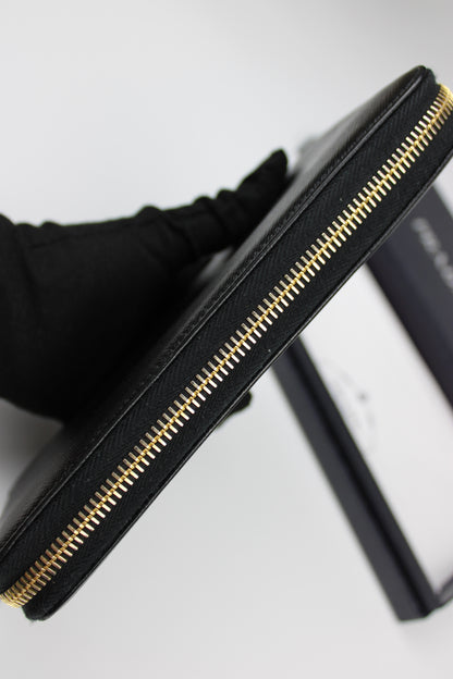 Prada Saffiano Leather Zip Around Long Wallet 2017 (With Receipt)
